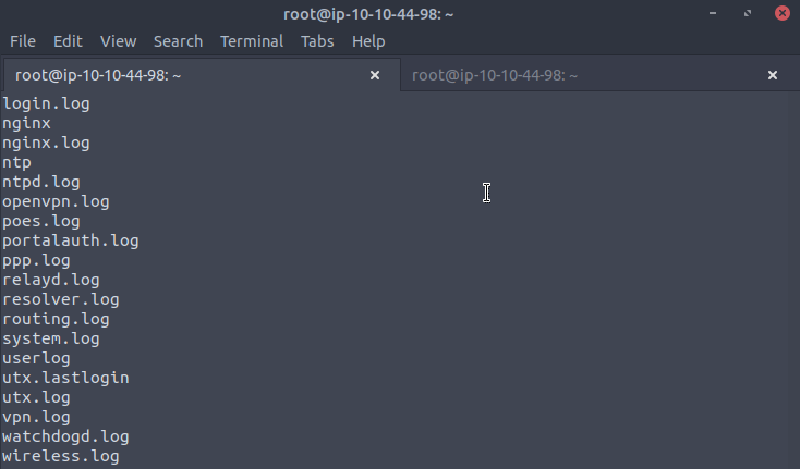 content of /var/log